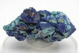 Vibrant Malachite and Azurite on Quartz Crystals - China #213821-1